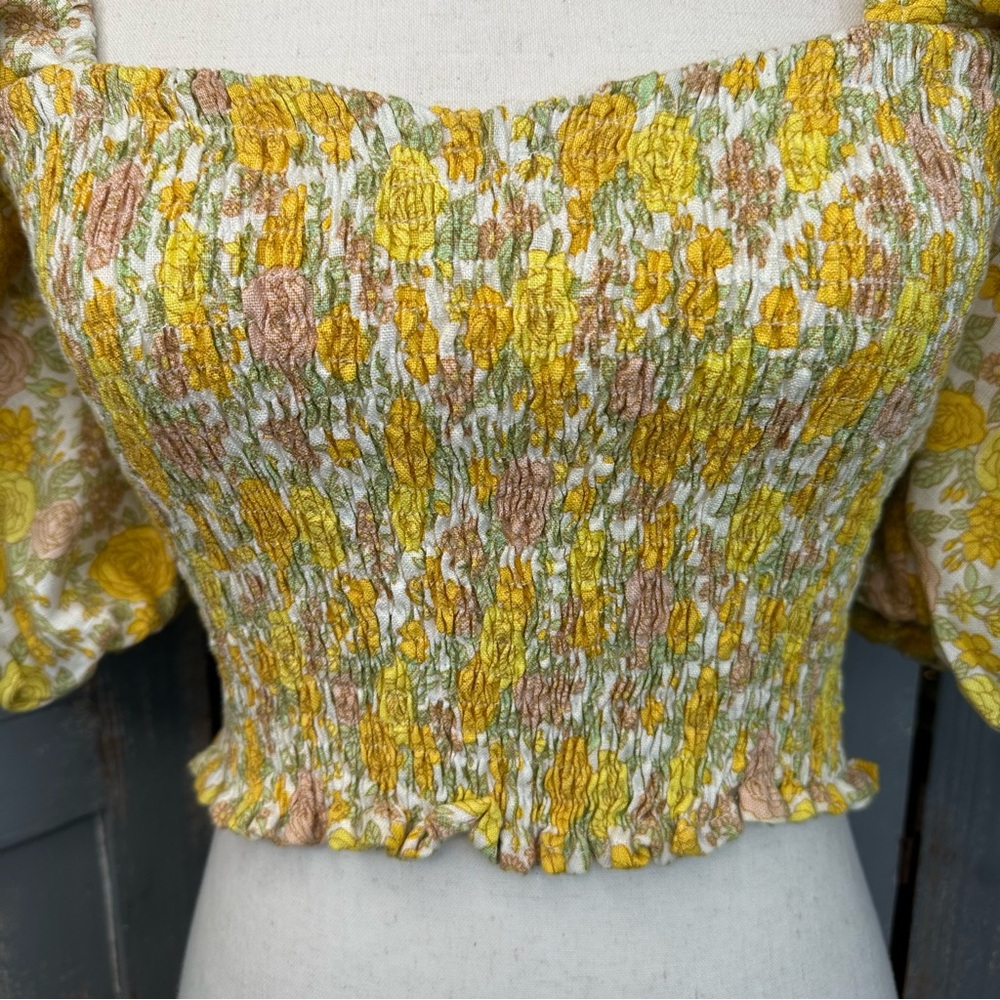 Faithfull The Brand Robina Top & Celia Skort Set Linen Garden Floral Sz 6 - Picture 5 of 16